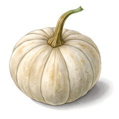 Whole dried ash gourd isolated on a clean white background, perfect for culinary, herbal,