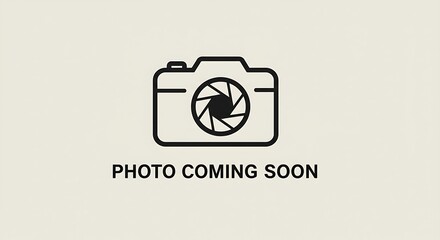 A placeholder image featuring a camera icon and the text "PHOTO COMING SOON" on a neutral background.