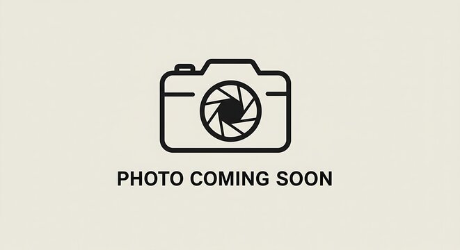 A placeholder image featuring a camera icon and the text "PHOTO COMING SOON" on a neutral background.