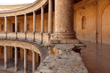 Carlos V palace at the Alhambra in Granada, Spain