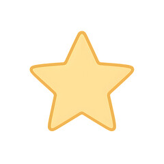 Fototapeta premium golden star isolated on white background