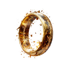 The One Ring Disintegrating A Fantasy Jewel Exploding into Dust