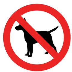no dogs sign