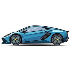 sports car isolated on white