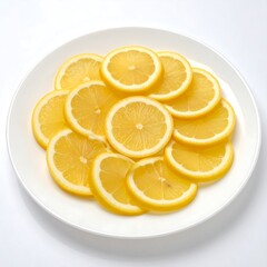 Sliced lemons on a plate