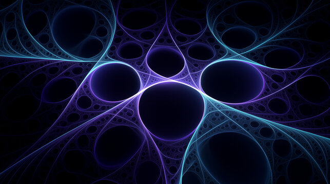 Blue and purple abstract fractal pattern