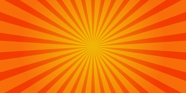 Abstract yellow comic background with halftone effect pattern. Yellow sunlight sunburst sunshine background design for light ray banner. pop art yellow comics book cartoon. Comic book speed line radia