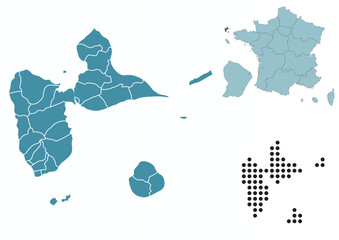 Set maps of Guadeloupe province