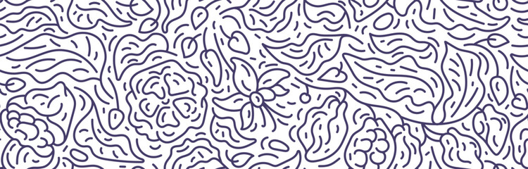 Cocoa line seamless pattern. Aroma bean. Chocolate