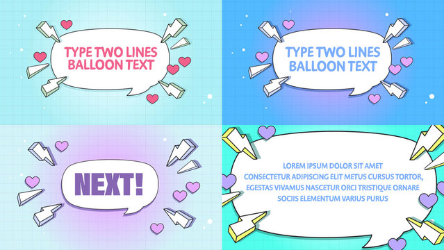 Kids And Teens Speech Balloon Text