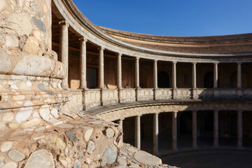 Carlos V palace at the Alhambra in Granada, Spain
