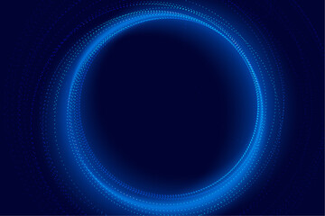 Glowing blue oval portal with sparkles on dark background