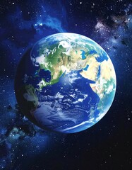 Naklejka premium Earth in space