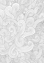 Psychedelic Swirling Lines Abstract Background.