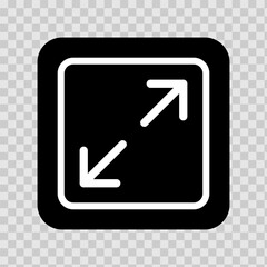 Full screen vector black icons. Set of full screen and exit full screen icon. Arrow mark icons. Scalability icons in flat style for web site, UI, mobile app. Vector illustration © Nort Kor