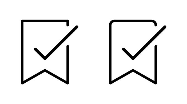 Bookmark and Checkmark icon