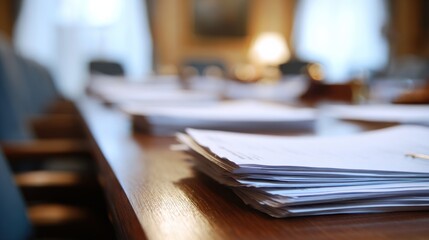 Close medium shot of the vote boards decision panel focused sharply with the flutter of regulatory documents softly out of focus in the backdrop symbolizing formal pediatric