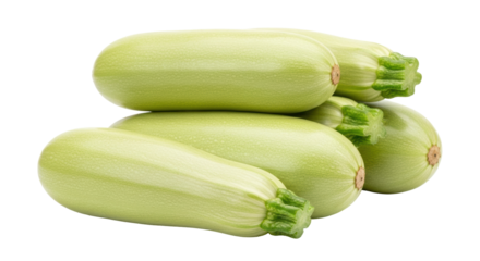 Isolated stack of fresh zucchini