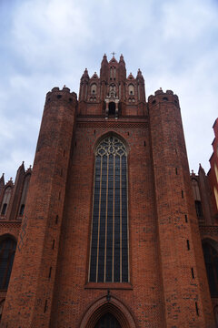 The Cathedral Basilica of the Assumption in Pelplin, Poland. Example of medieval brick gothic architecture.