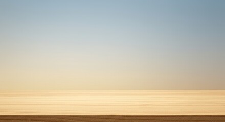 Tranquil Wooden Surface Stage with a Soft Pastel Gradient Backdrop