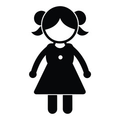 little girl with a doll