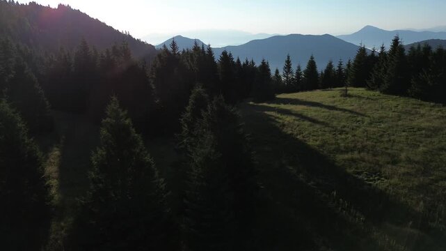 Aerial view drom drone on Mały Rozsutec, Slovakia