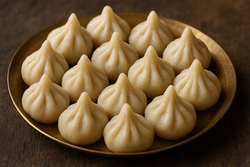 Traditional modak naivedya offered to Lord Ganpati during Ganesh Chaturthi