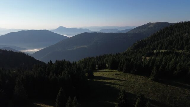 Aerial view drom drone on Mały Rozsutec, Slovakia