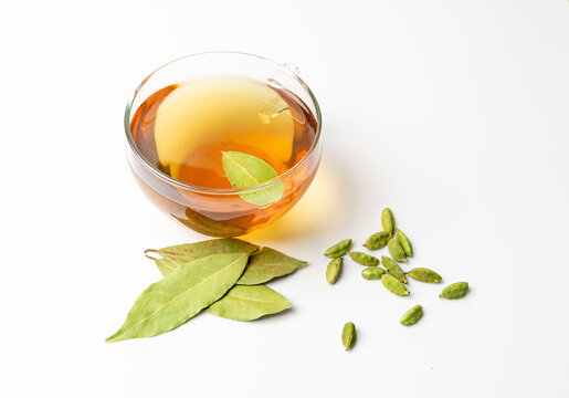 Bay Leaves Tea, Laurel Leaf Drink, Natural Spicy Bayleaf Infusion, Fragrant Beverage, Aromatic Spice