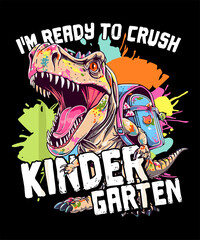 Make the Kindergarten design the highlight of your child's wardrobe. This playful and energetic design is perfect as a first day of Kindergarten design for 1st day of Kindergarten