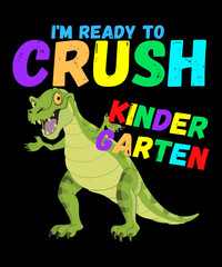 Make the Kindergarten design the highlight of your child's wardrobe. This playful and energetic design is perfect as a first day of Kindergarten design for 1st day of Kindergarten