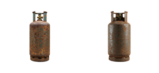 Gas cylinder storage and safety practices industrial site informative guide outdoor safety awareness. Cut out set png