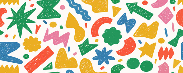 Colorful Abstract Geometric Seamless Pattern Background