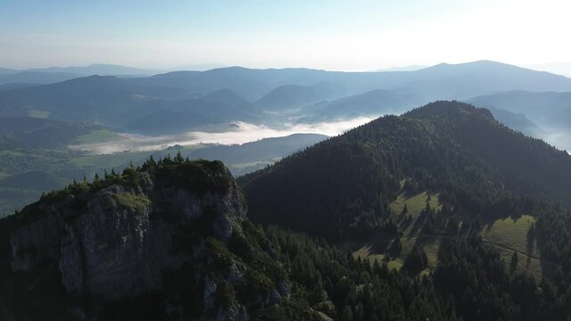 Aerial view drom drone on Mały Rozsutec, Slovakia