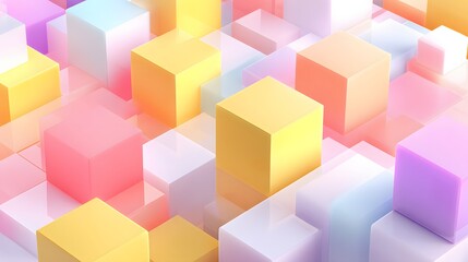 Obraz premium Colorful, geometric shapes in a 3d display.