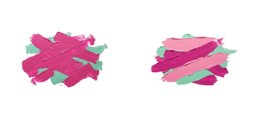 Vibrant abstract paint strokes art studio digital contemporary style colorful expression. Cut out set png