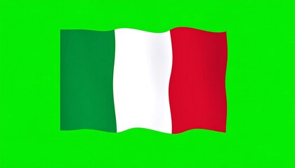 Obraz premium Italian flag waving on green screen (1)