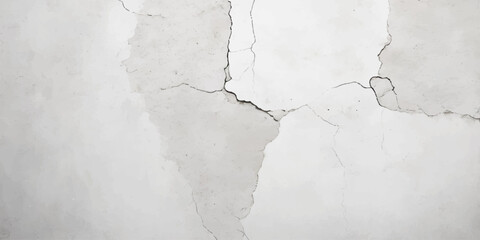 Abstract White Concrete Background with Vintage Grunge Cracks for Wall Texture, Architecture Poster, and Minimal Interior Design.