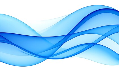 Naklejka premium Blue Abstract Waves Background. (8)