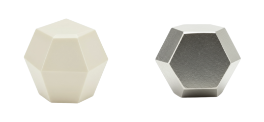 Hexagonal shapes in modern studio setting product minimalist environment perspective. Cut out set png