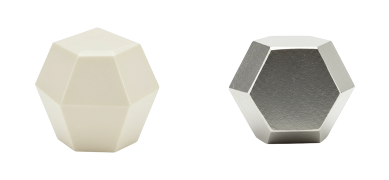 Hexagonal shapes in modern studio setting product minimalist environment perspective. Cut out set png