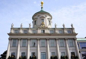 Fototapeta premium Old City Hall Potsdam is a landmark building in the Palladian architectural style on Old Market Square in the historic Prussian city center of Potsdam, Brandenburg, Germany