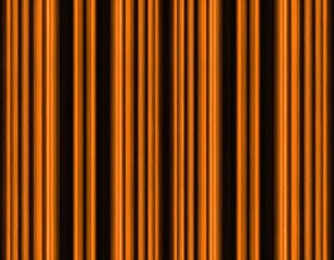 Orange curtain panels