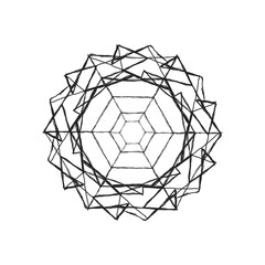 Geometric Star Design. 360 degree movement 2-d. Drill Bit Head. 