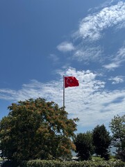 Large Turkish Flag at Sarayburnu, Istanbul, Turkey