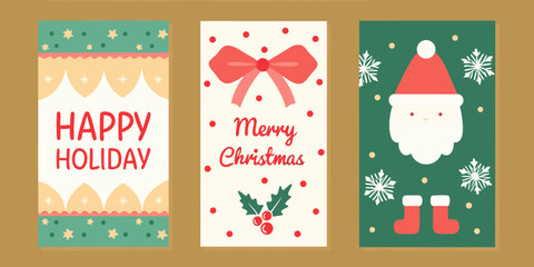 Festive christmas and holiday greeting cards collection