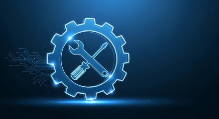 Generative AI Digital Gear and Tools Illustrating Technology and Solutions