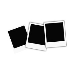 polaroid photo frame clipart on transparent background
