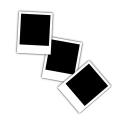 polaroid photo frame clipart on transparent background
