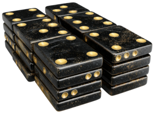 Playing dominoes game night indoor social environment fun